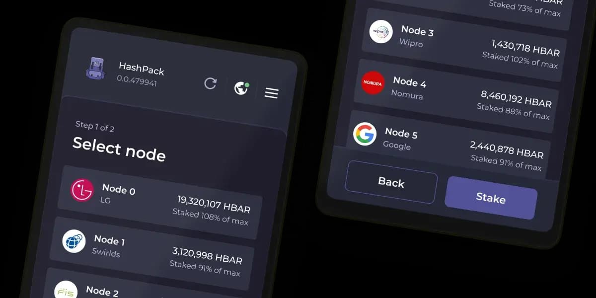 Coinbase send HBAR screen